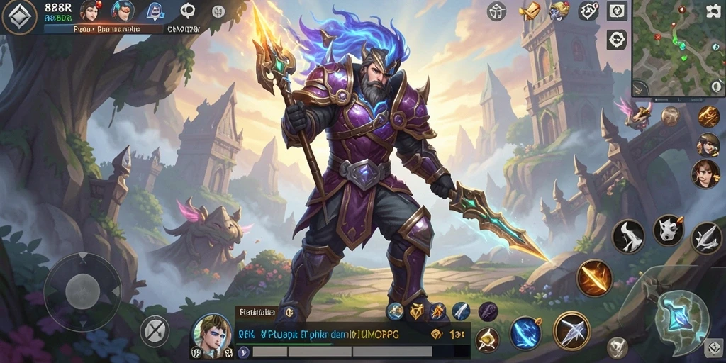Tampilan gameplay seru dalam dunia MMORPG yang luas.