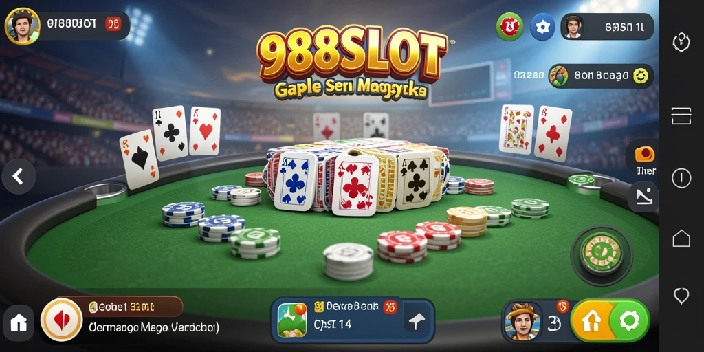 Screenshot gameplay Gaple yang seru dan interaktif.