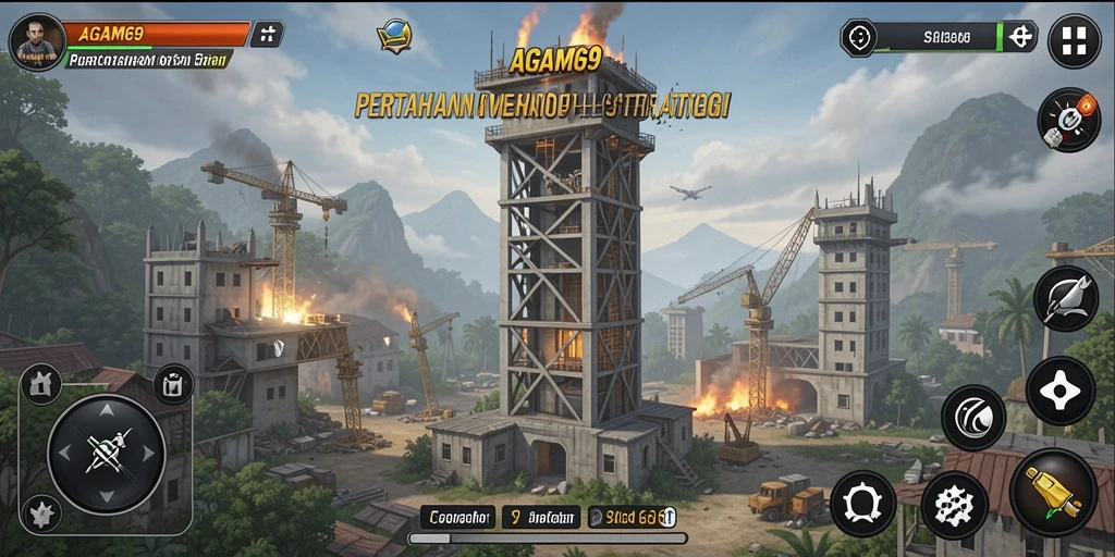 Screenshot gameplay AGAM69 menampilkan aksi menara yang mendebarkan.