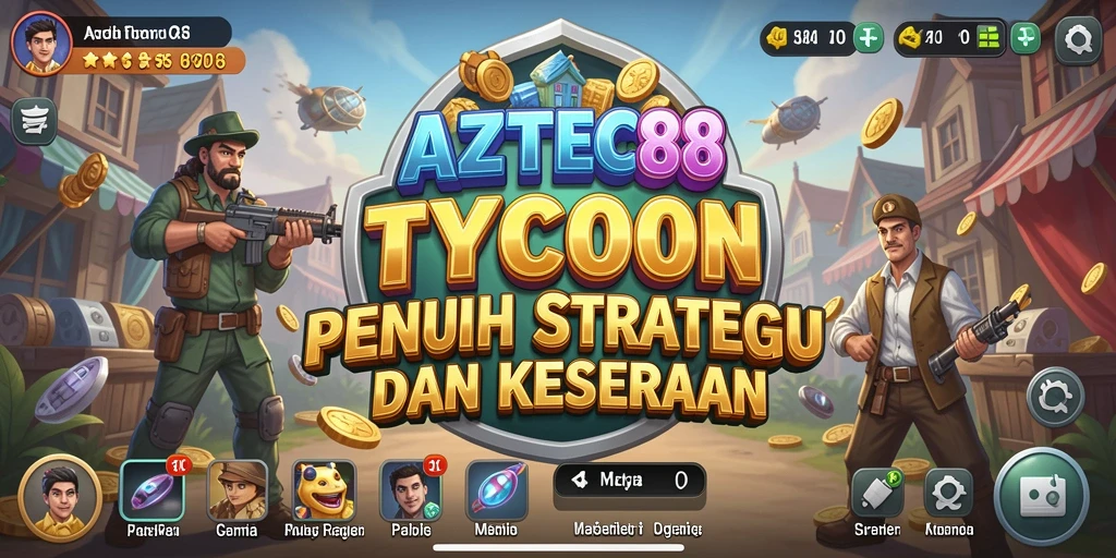 Tangkapan layar gameplay AZTEC88 menampilkan dunia Tycoon yang menarik.
