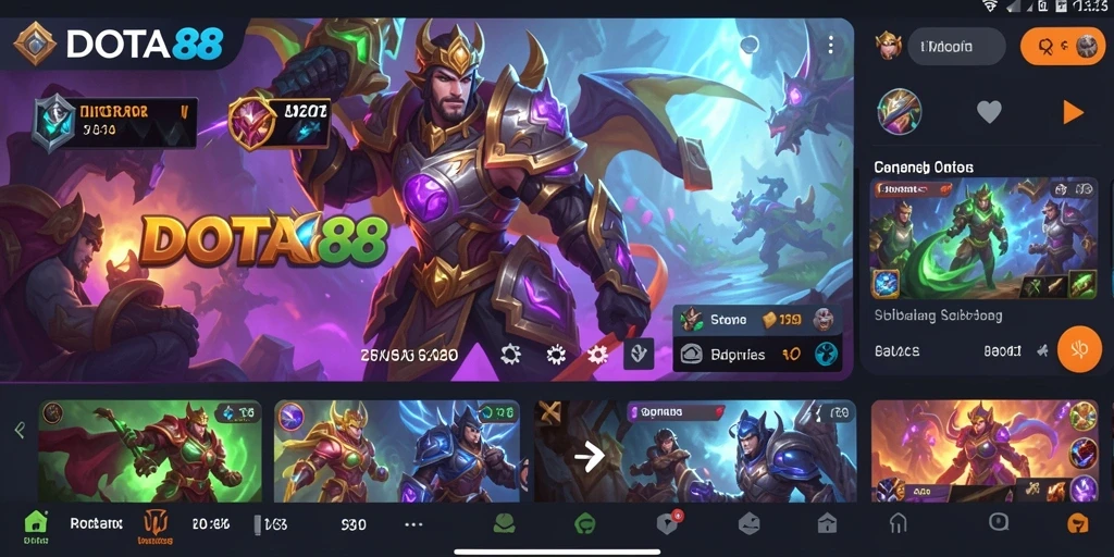 Tampilan antarmuka DOTA88 yang bersih dan intuitif untuk pengguna.