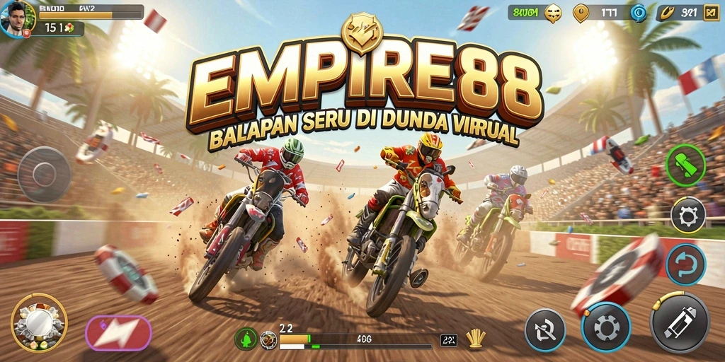 Tampilan gameplay balap seru di EMPIRE88 dengan mobil cepat.