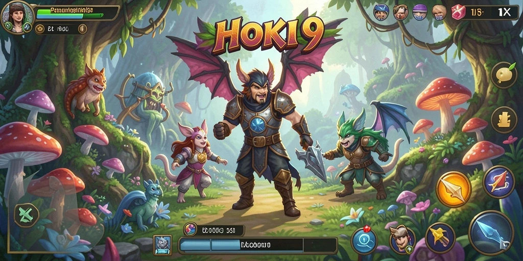 Tampilan gameplay HOKI9 menampilkan petualangan seru di dunia fantastis.