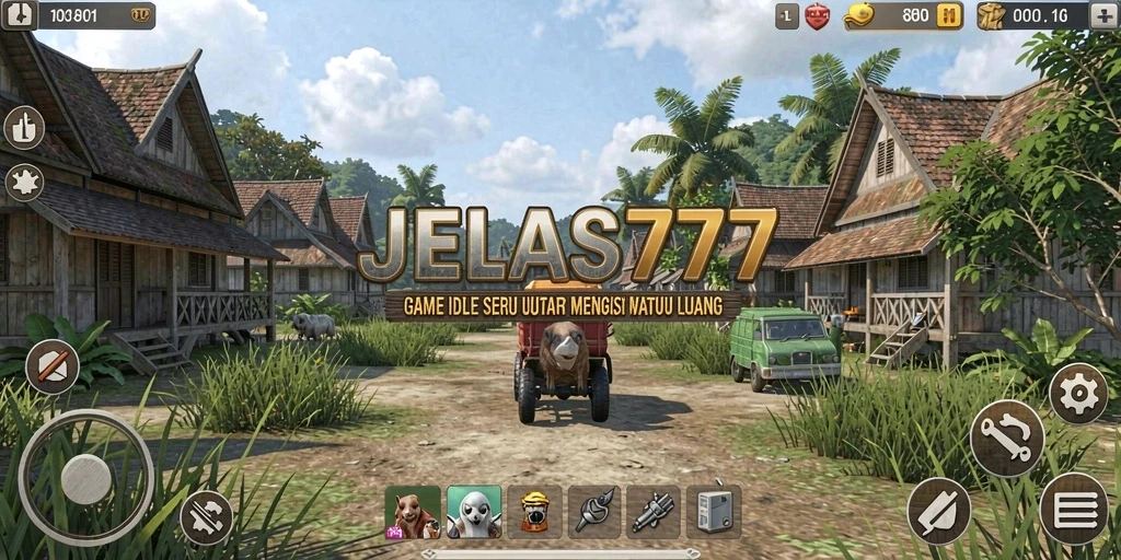 Gameplay utama JELAS777 menampilkan manajemen bisnis yang menyenangkan.