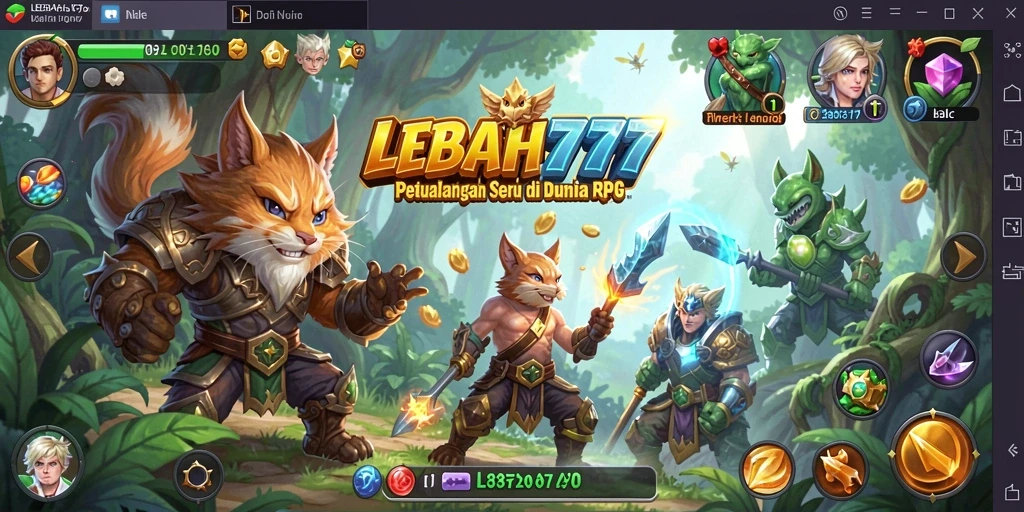 Screenshot gameplay LEBAH777 menampilkan aksi pertempuran yang seru.