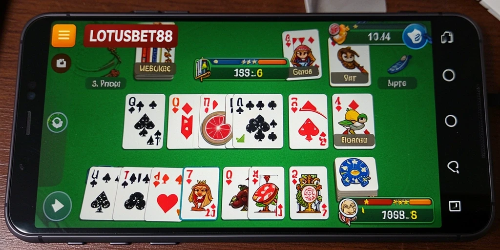 Gambaran visual seru dari gameplay Gaple LOTUSBET88.
