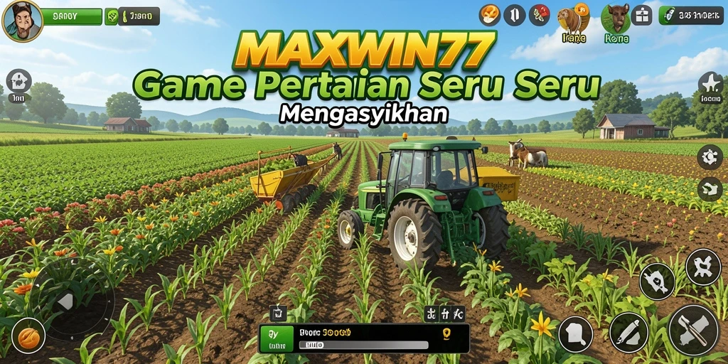 Screenshot menarik dari gameplay pertanian di MAXWIN77.