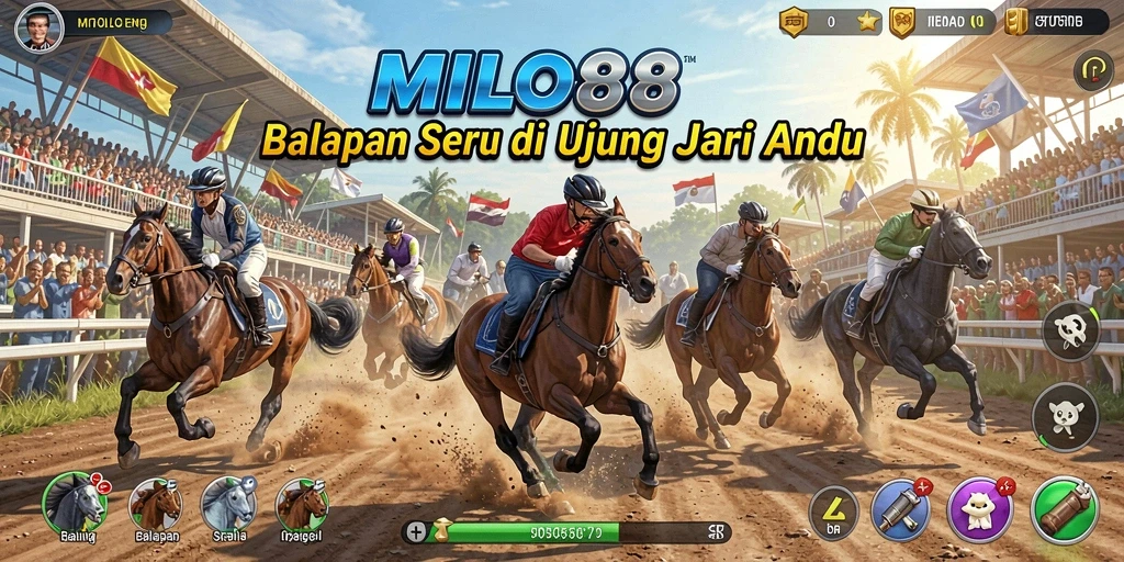Tampilan gameplay Racing di MILO88 yang menegangkan dan seru.