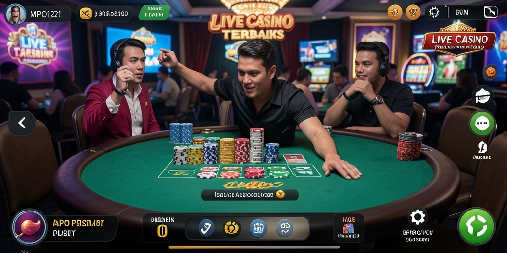 Screenshot gameplay Live Casino di MPO1221 yang menarik dan interaktif.