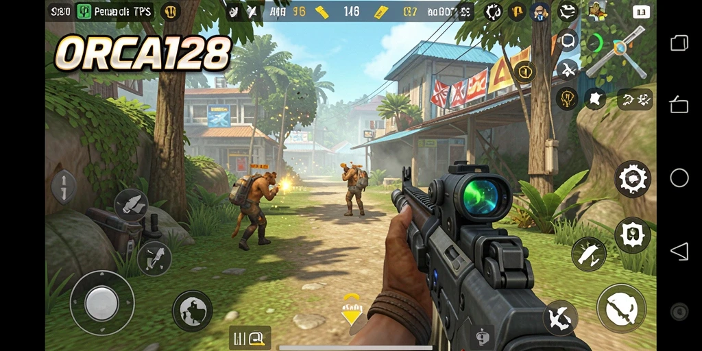 Cuplikan gameplay yang mendebarkan dalam ORCA128.