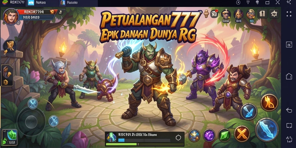 Tampilan mempertunjukkan pertarungan epik dalam REKOR777 dengan karakter yang kuat.