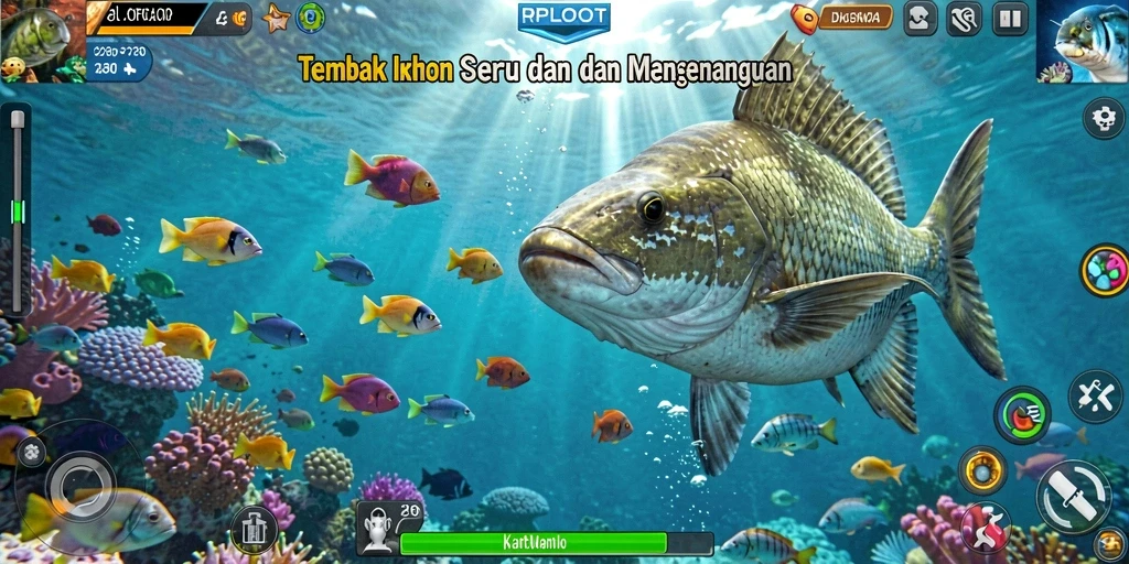 Gameplay seru Tembak Ikan di RPLOOT yang penuh warna.