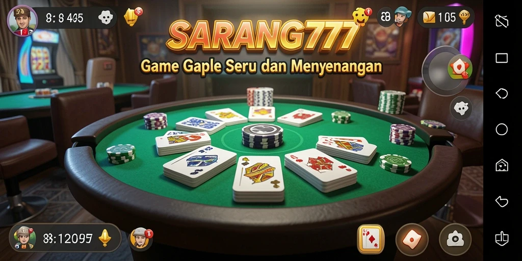 Tampilan gameplay SARANG777 yang menarik saat bermain Gaple.
