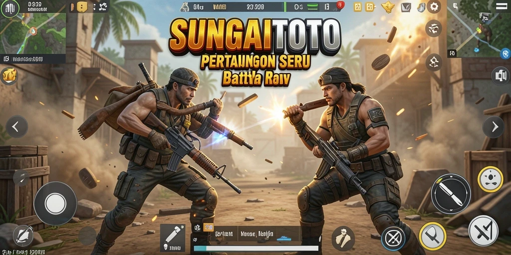 Gameplay seru di SUNGAITOTO saat bertarung di arena Battle Royale.
