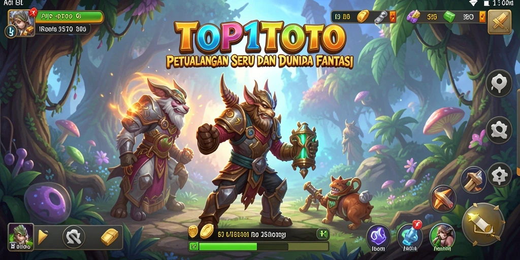 Tampilan seru dari gameplay petualangan di TOP1TOTO.
