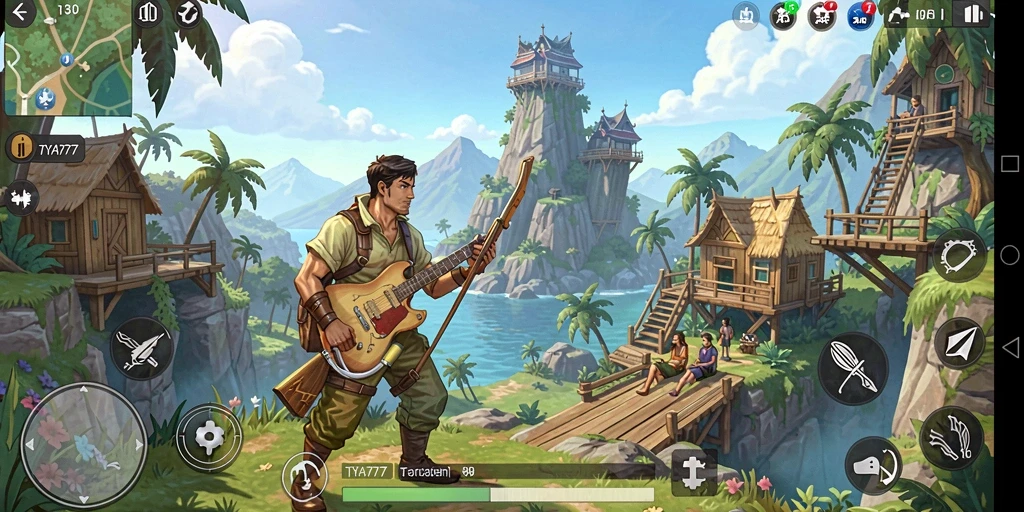 Gameplay TYA777 menunjukkan eksplorasi dunia terbuka yang luas.