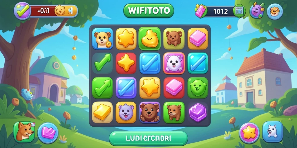 Screenshot gameplay WIFITOTO yang menampilkan momen mencocokkan item.