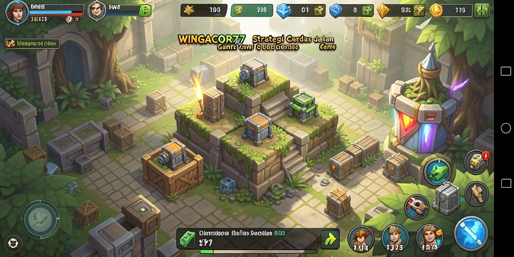 Tampilan aksi mendebarkan dalam game Tower Defense WINGACOR77.