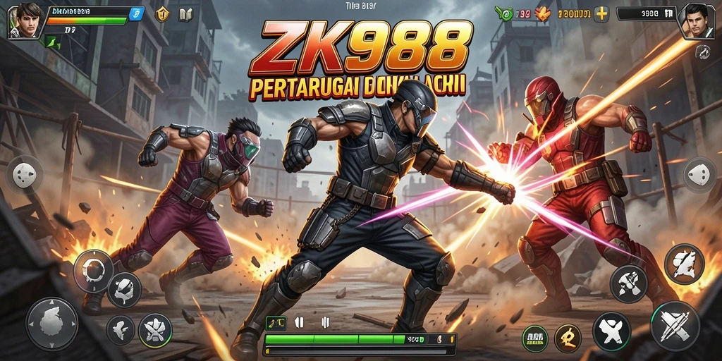 Tampilan seru gameplay ZK988 dengan aksi bertarung yang mendebarkan.